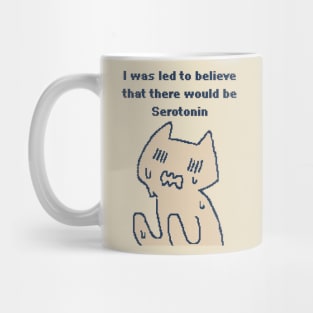 I was led by serotonin - 1bit Pixel Art Mug